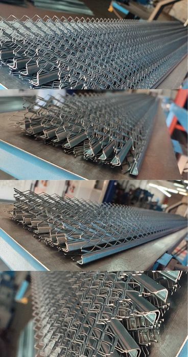 Placa galbena, montanti, coltare/fasete, pene metalice, distantieri