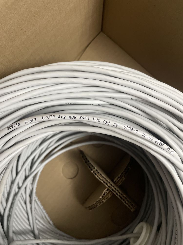Продаю кабель U/UTP 4x2 AWG 24/1 pvc cat.5e