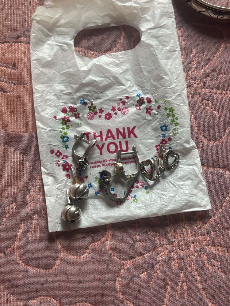 Сережки из серебра