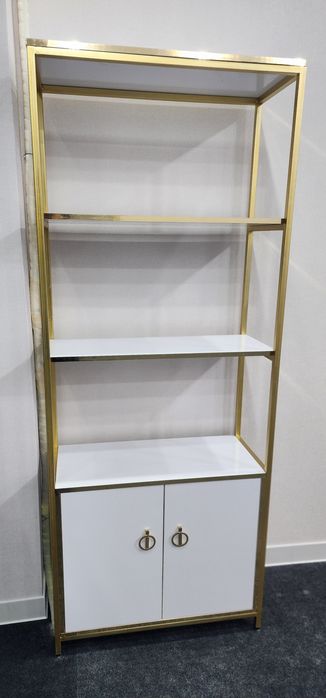 “Luxury Gold” услубидаги стеллаж — олтин рама қора ва оқ рангда!