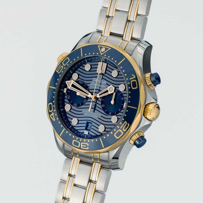 Omega Seamaster Diver Chronograph 300M 44mm Steel & Yellow gold