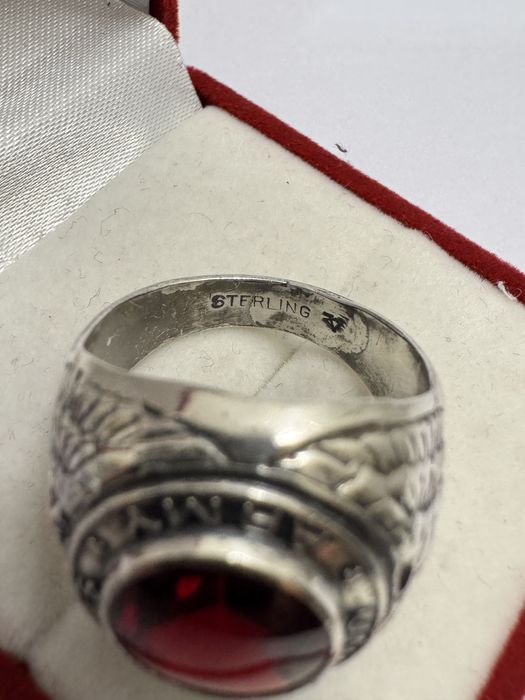 Inel (ghiul) argint United States Army. Sterling. Piatra