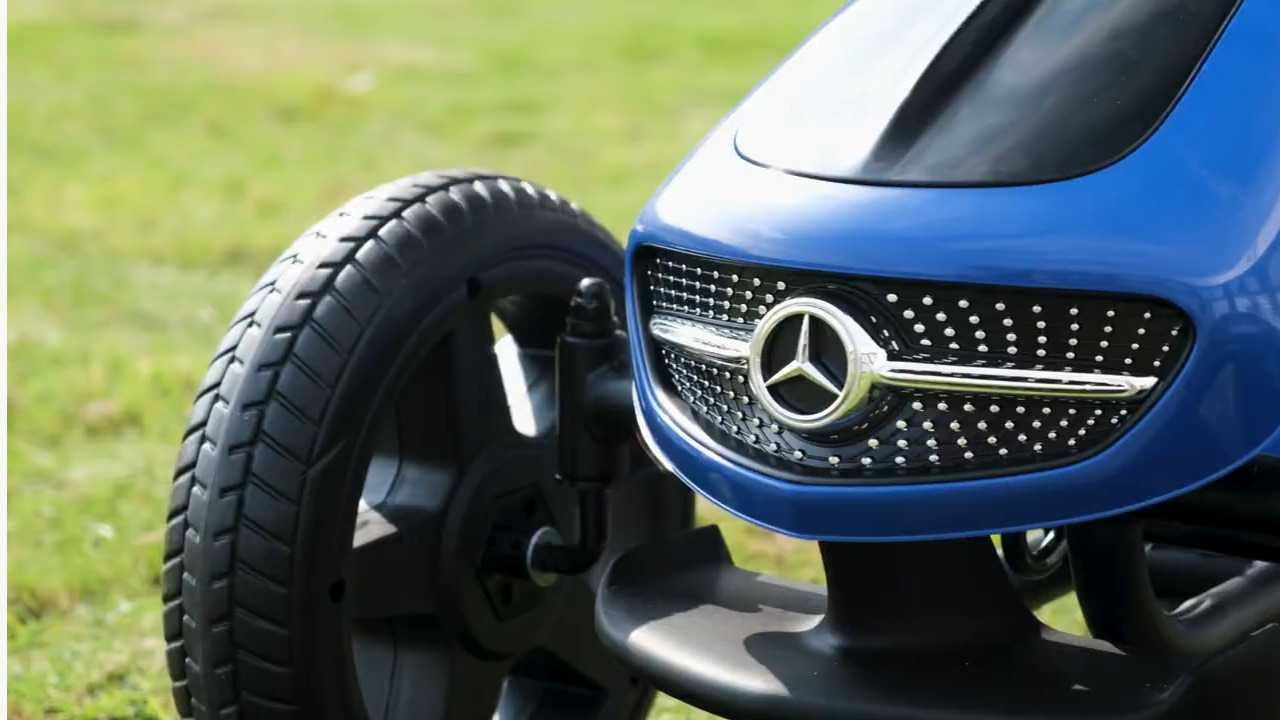 Masinuta kart cu pedale de Mercedes, pentru copii 4-9 ani #Blue