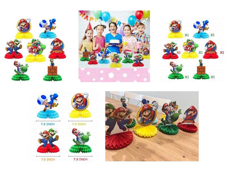 *Super Mario_Jucarii de plus_Topper tort_Tatuaje copii_Agatatori party