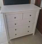 Comoda alba lemn Bonami, 5 sertare, 79x80x40 cm