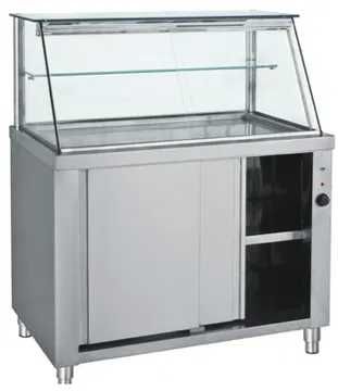 Vitrina calda bain marie 1500 X 700 X 1350 MM 4 GN 1/1