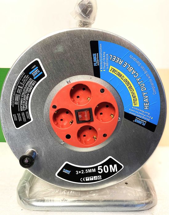 Rola metalica 50m, 4 prize, cadru robust