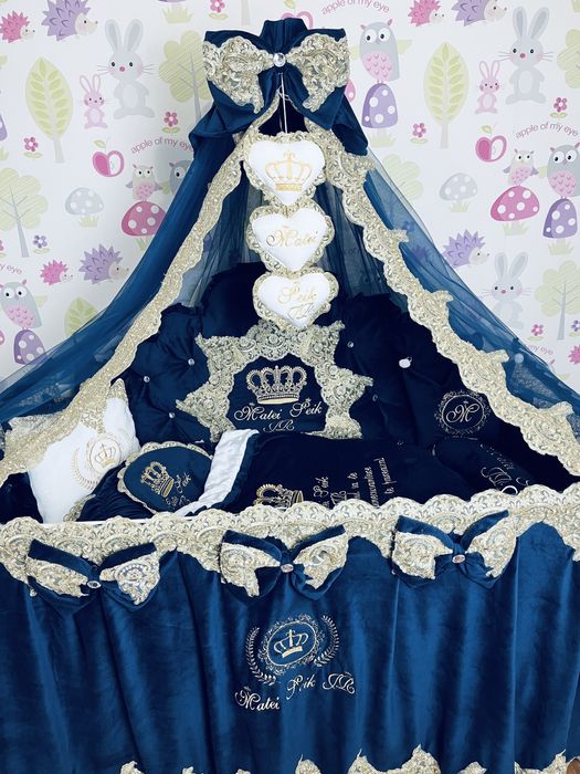 Lenjerie pentru patut bebelusi personalizata