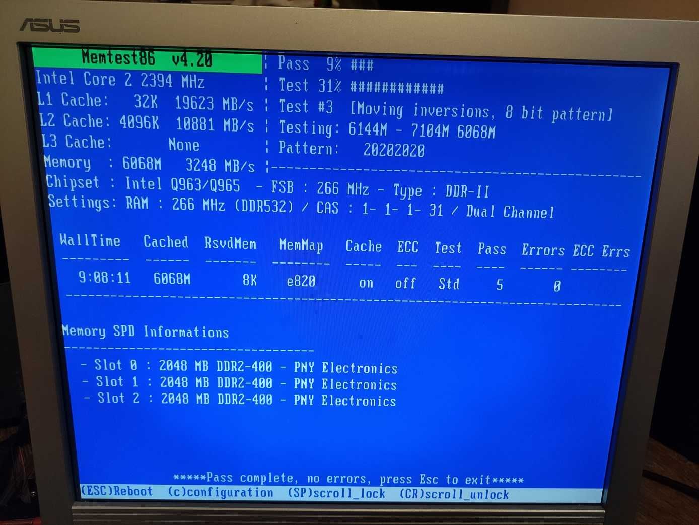Рам памети 3 x 2 GB DDR2 1066MHz, PC2-8500  за настолен компютър