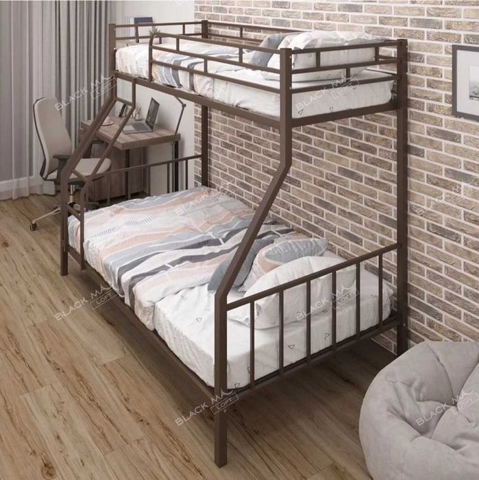 Двухъярусная Металл Кровать KOSMOS, loft krovat, metall, Темир кравать