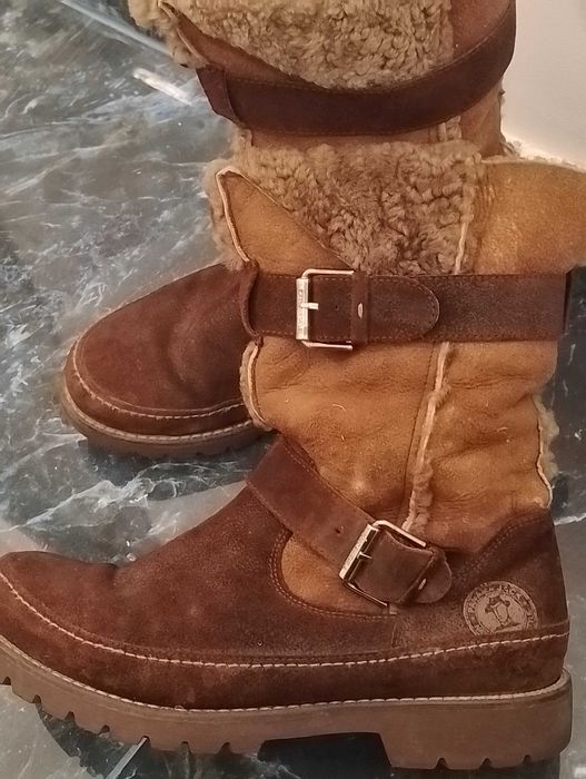 Естествена кожа и велур мъжки ботуши 43