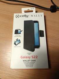 Husa tip carte Samsung S22 Celly WALLY 1010 neagra