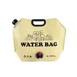 Sac de apa pliabil 8L, pentru camping si calatorii, bej