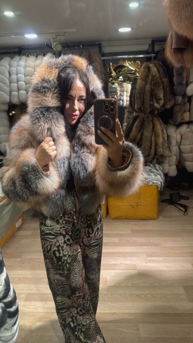 Haina din blana naturala calitate premium