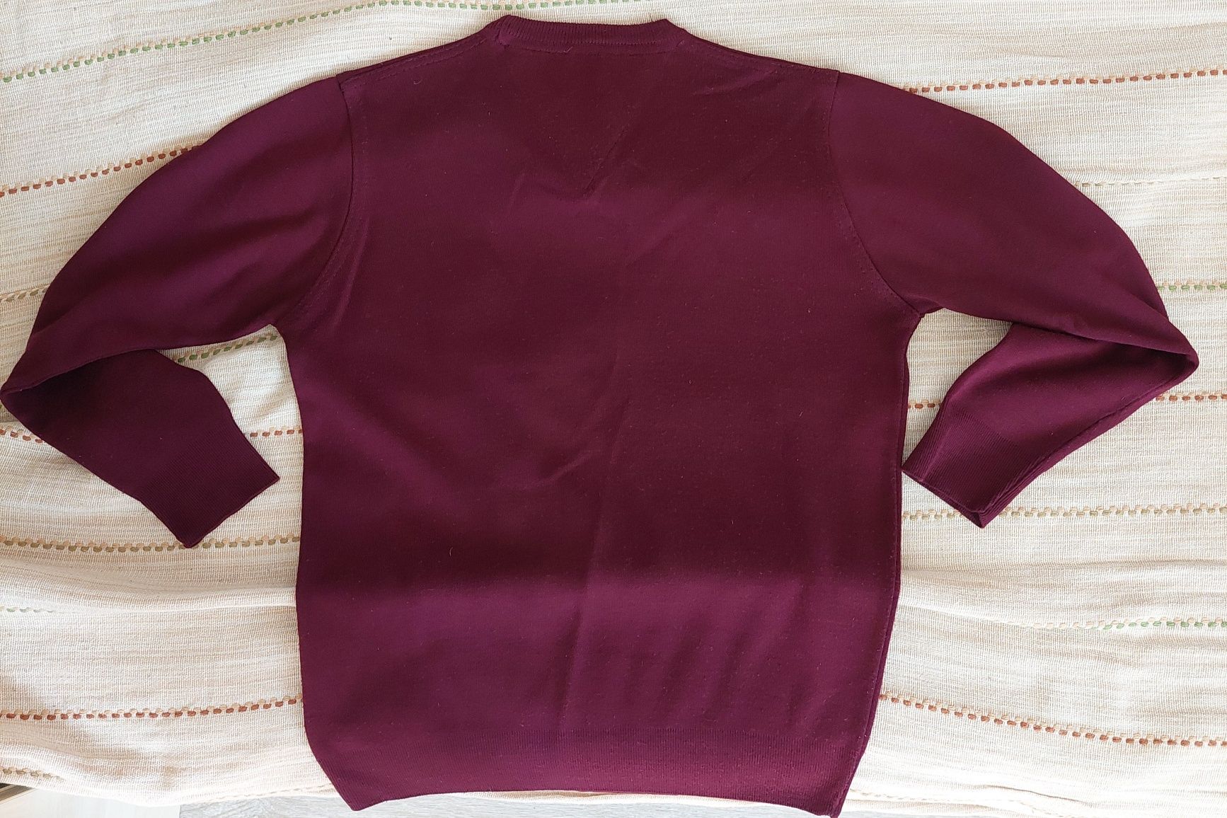 Тъмночервен пуловер/блуза Lacoste M