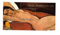 Super timbre colita nestampilata tema arta pictura Modigliani