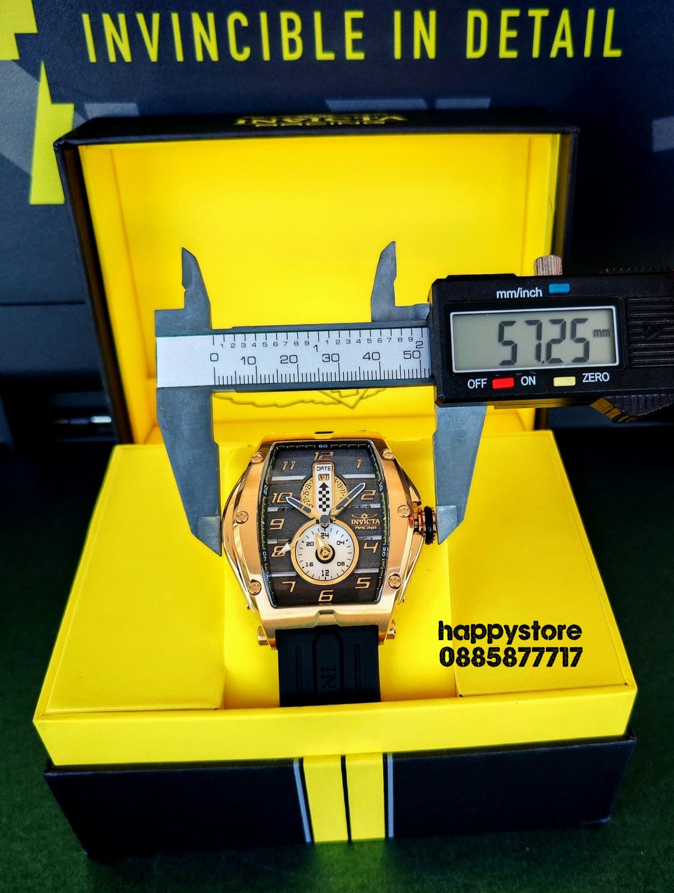 INVICTA Racing Monza Gold Steel 57 mm, Инвикта нов ръчен часовник