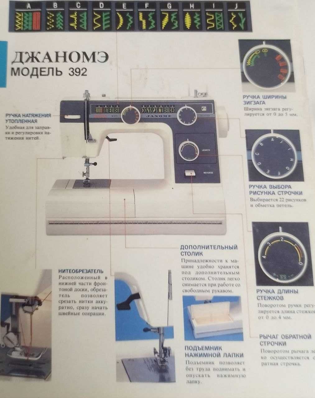 Продается швейная машина Janome 392,новая,производства Япония, Токио