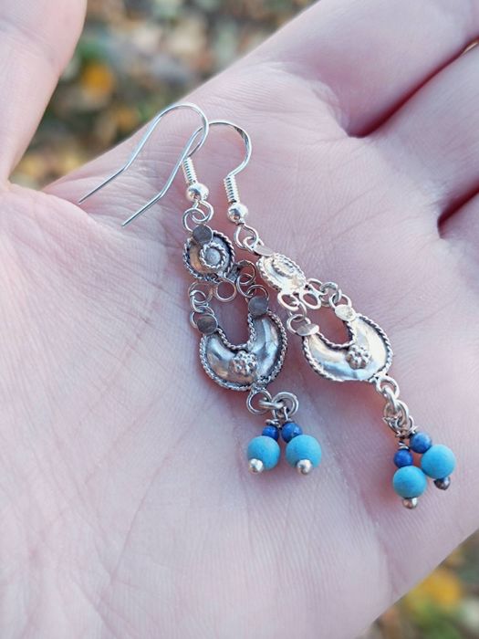 Cercei din argint de 925 cu pietre turcoaz