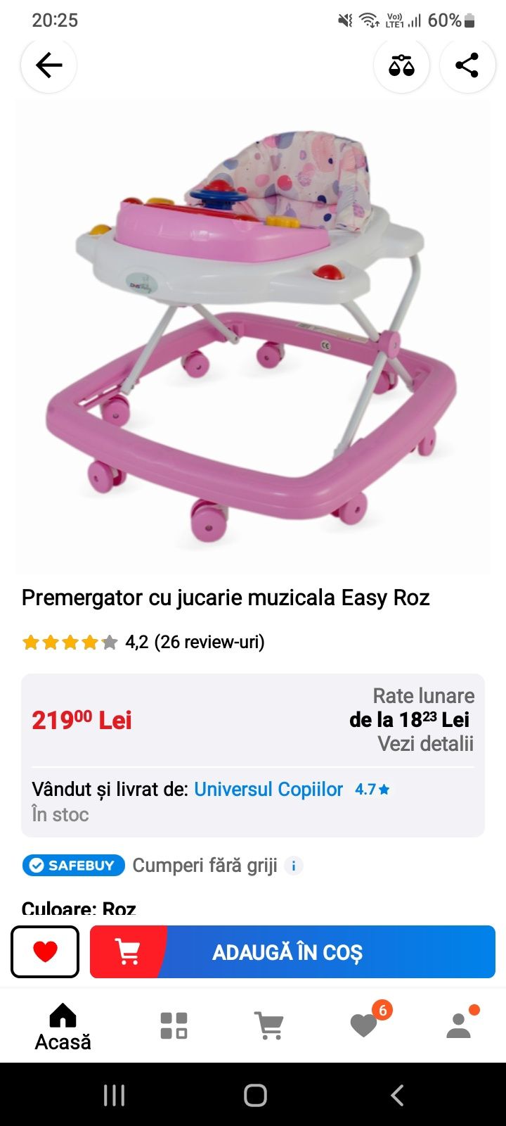 Premergător Coccolle Easy roz