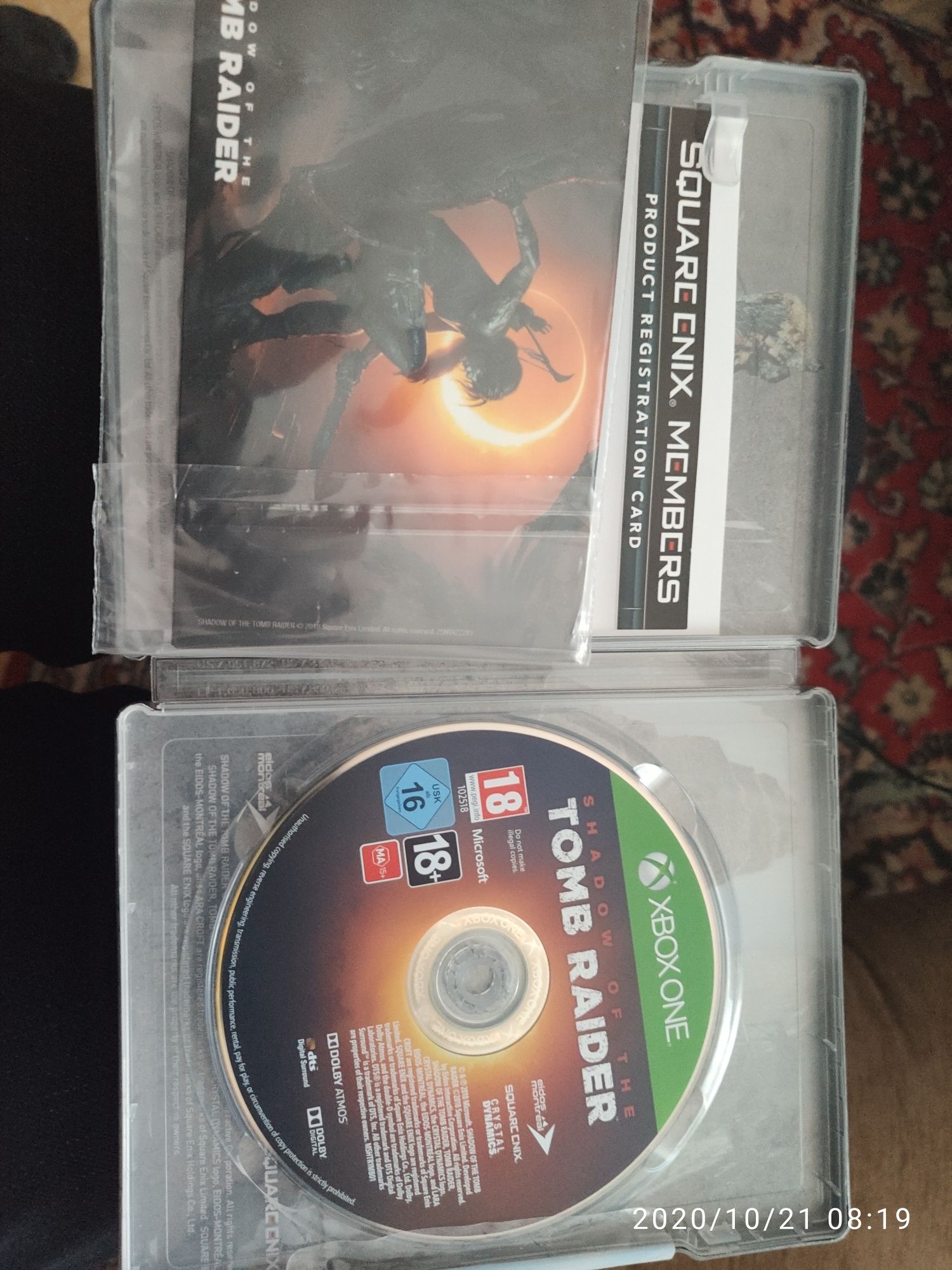 Диск xbox shadow of the tomb rider