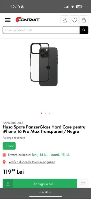 Husa iPhone 16 pro max transparenta ca noua