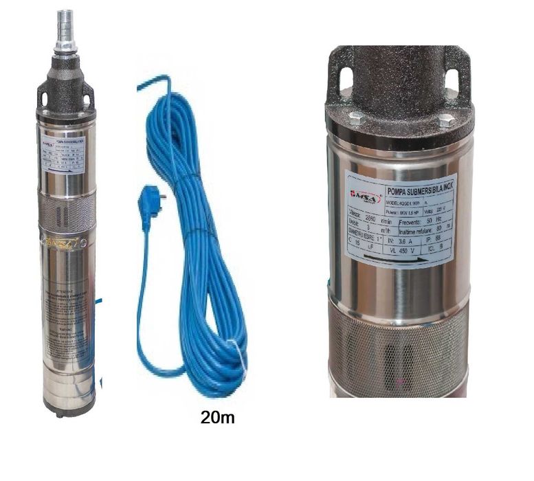 Pompa de Apa Submersibila 1.1 KW, 80m, 4QGD 1.1 BUMIRELI