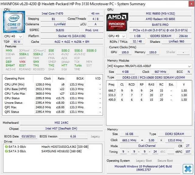 Calculator Unitate Pc Gaming I7 870 Ram 8/16gb GTA CS GO Windows 10