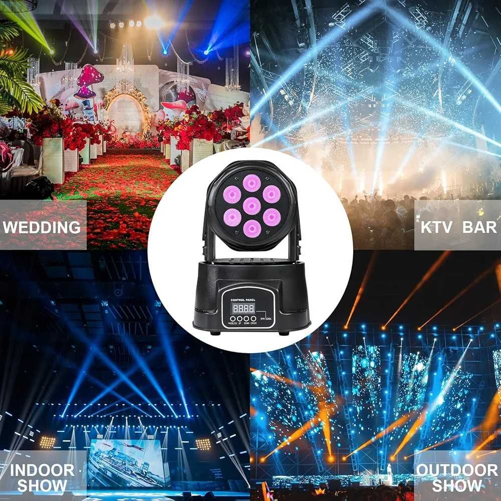 ZKYMZL Moving Head Light 7x12W LED RGBW (4 in 1)