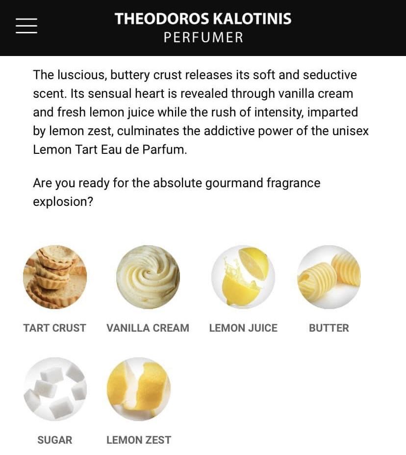 Parfum original nou nisa Theodoros Kalotinis Lemon Tart 50 ml edp