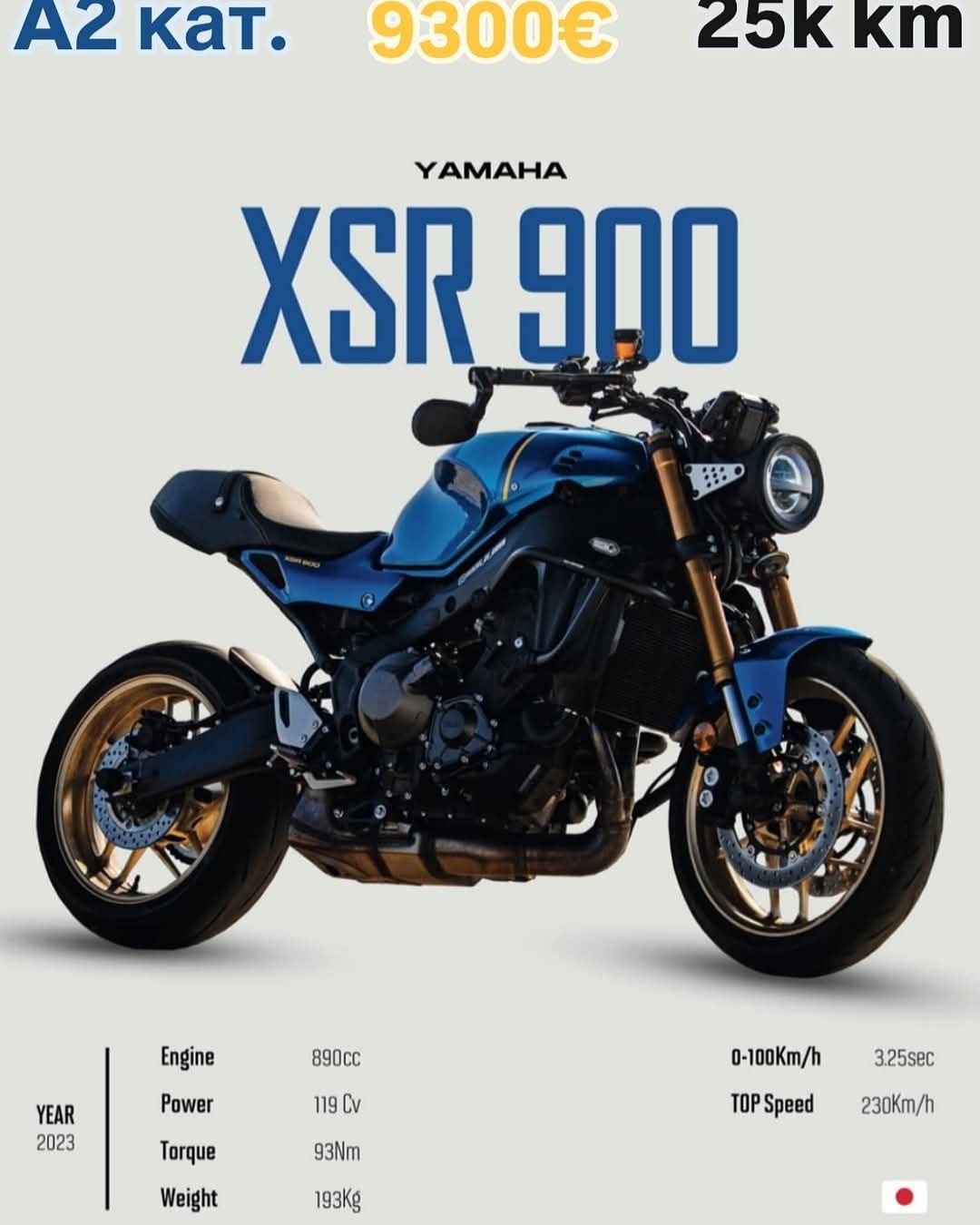 Yamaha XSR 900 A2кат