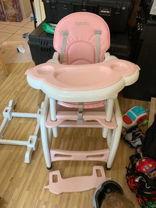 Ricokids Scaun de masa 5 in 1, joaca, scaun cu masa, Roz