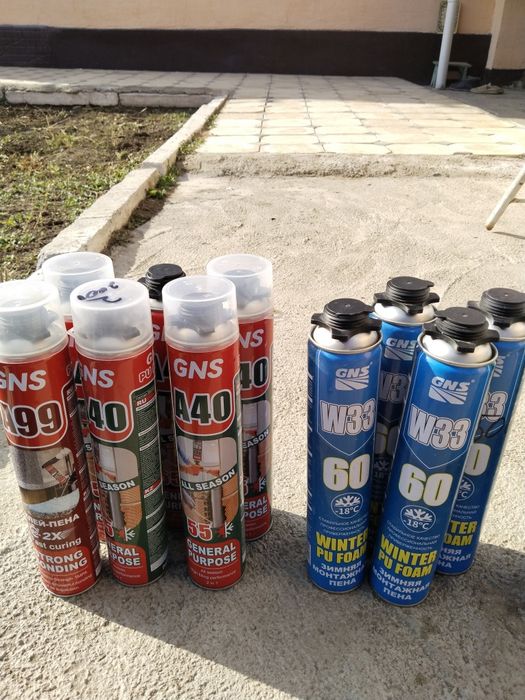 Срочно продается пена+клей новые остались от строительства цена заниже