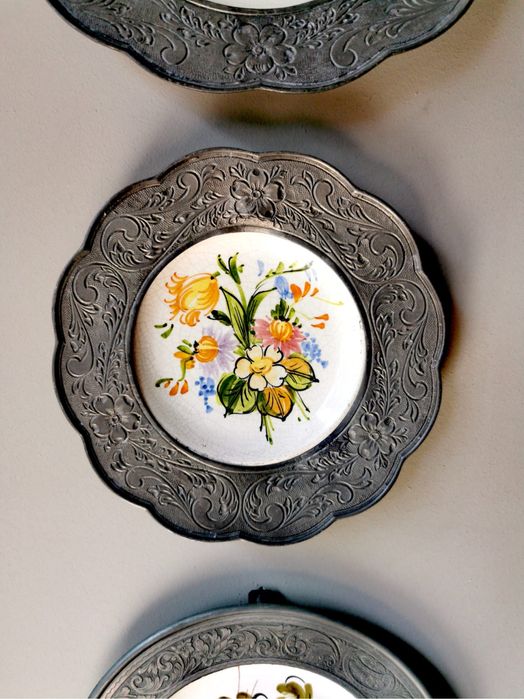 Антикварни керамика цам декоративни ръчно рисувани авторски чинии