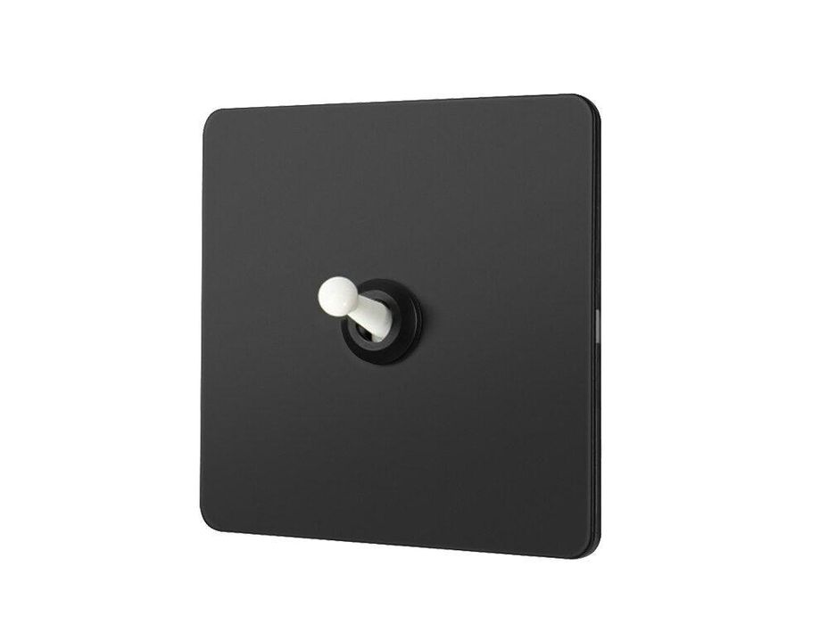 Intrerupator metalic , 1Gang 2Way, 10A, Negru, doza cadou