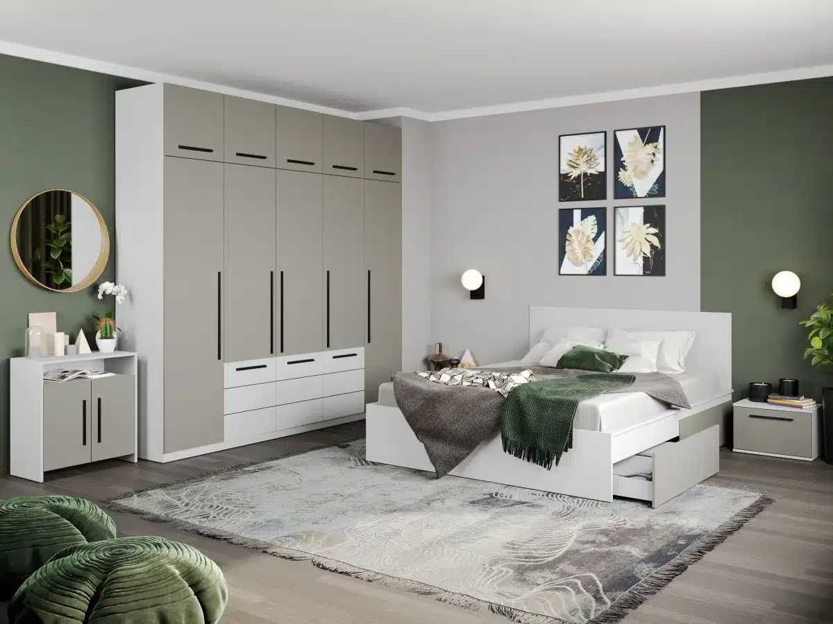 Dulap Inalt Casmir / Alb 2.5m Soares