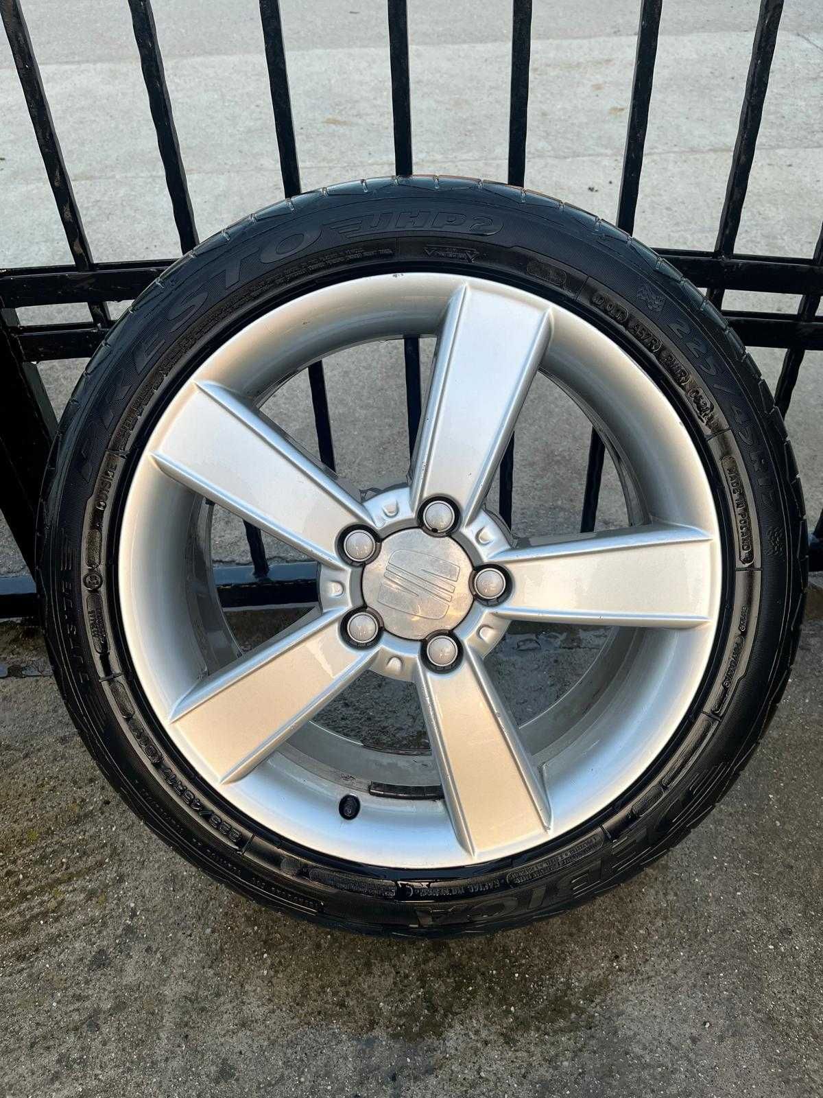 Jante aliaj 17" Seat 5x112 anvelope de vara 225/45r17  (17 inch) Leon