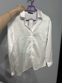 Бяла сатенена риза от Shein