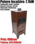 Godin Semineu Soba Incalzit Camera Gatit Lemne Samotat 7.7kw Maro