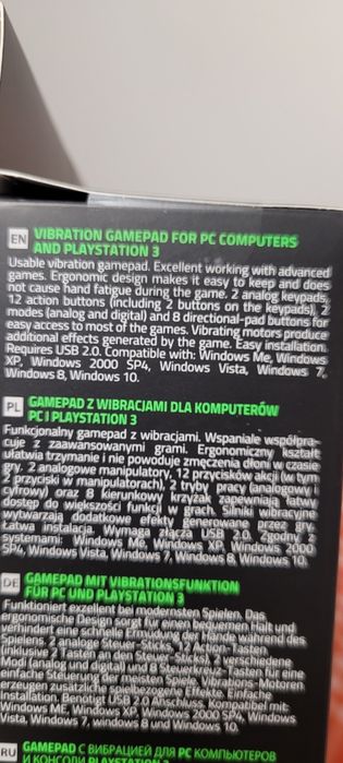 Controller cu vibrații Esperanza Vanquisher (PC & PlayStation 3)