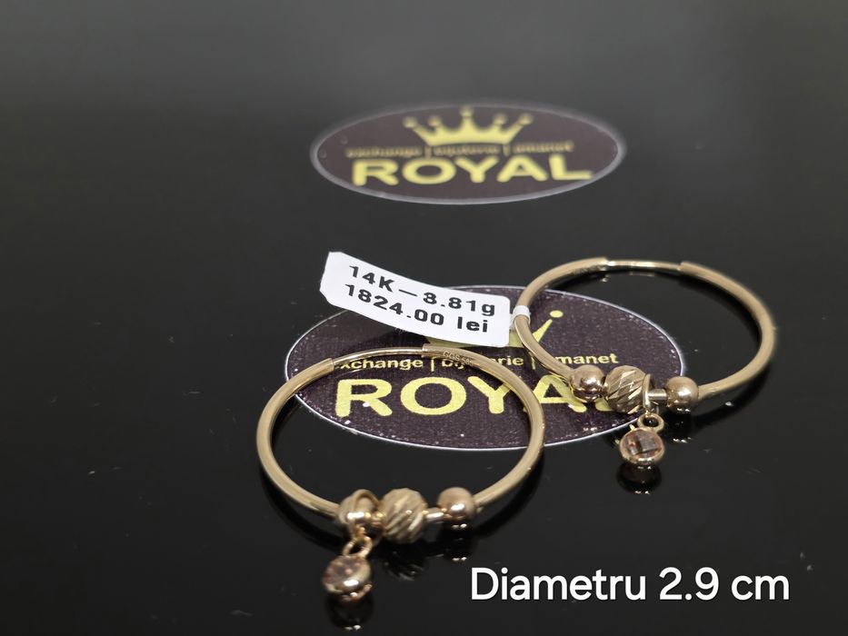 Bijuteria Royal: Cercei aur 14k/3.81 gr