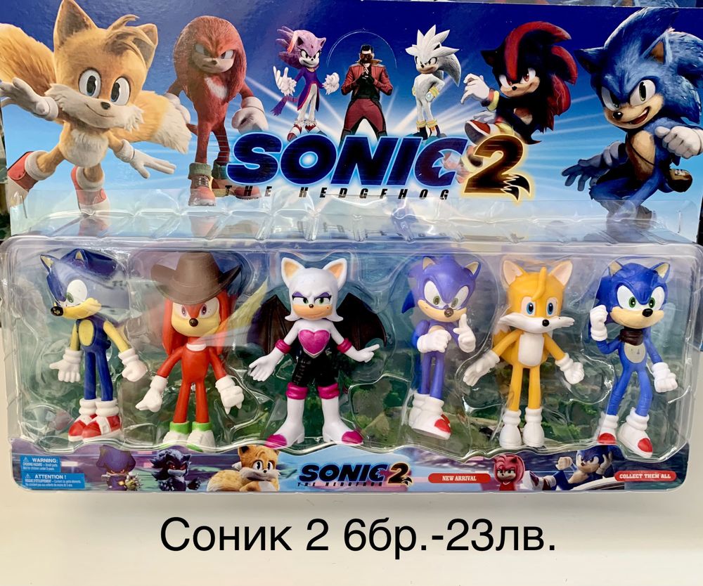 Соник  фигури 6бр./Sonic/Соник/Соник 6бр.