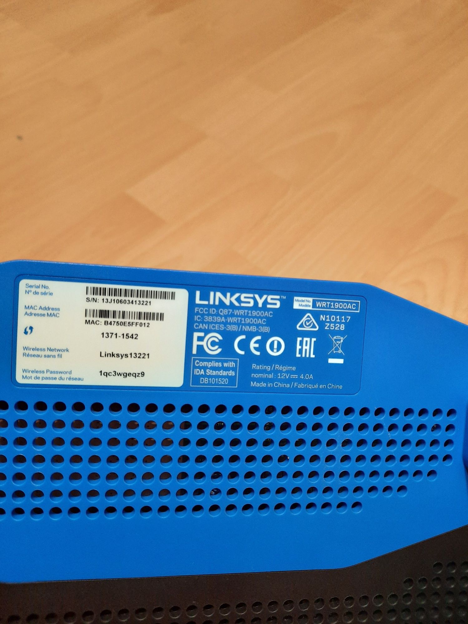 Router Linskys wrt 1900Ac