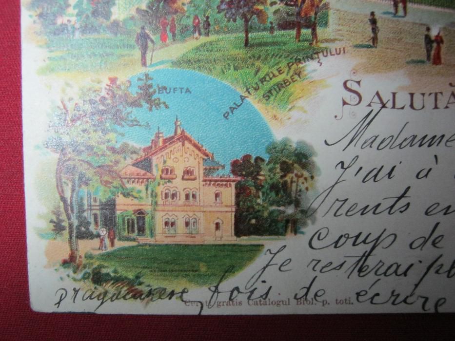 Ilustrata veche/Carte Postala/Litografie.BUCURESCI ,1900.