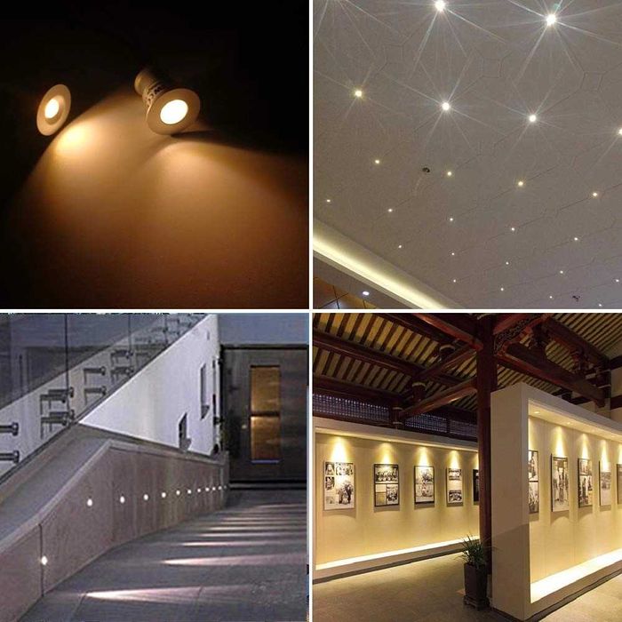 Mini Spoturi LED  Încastrată 9 Bucăți 12V 1W, Spot, Lumină de Tavan