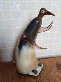 Фигура Пингвин от рог (14,5 см), ръчна изработка