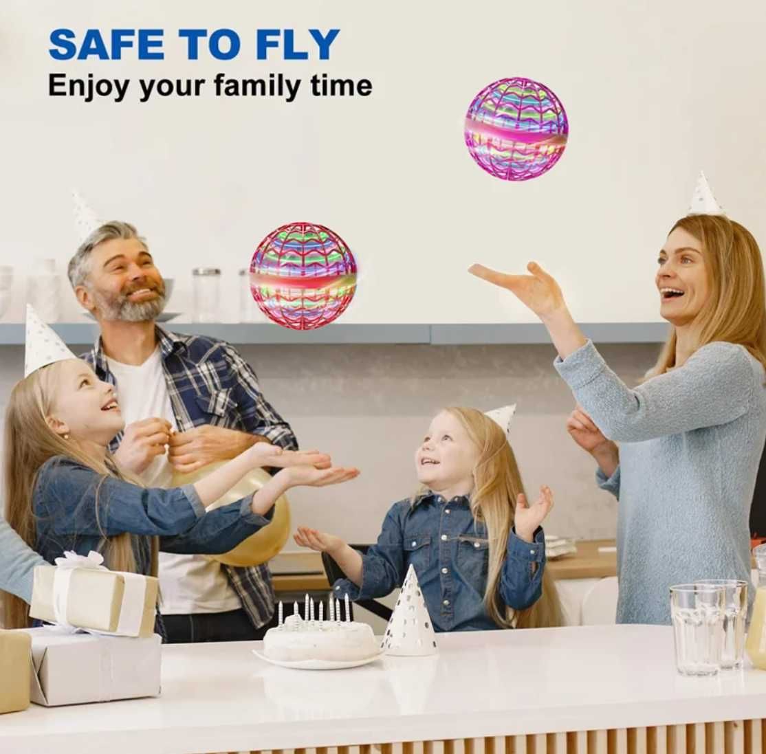 Летяща Топка - Бумеранг с радиоконтрол LED Дрон FLYNOVA PRO