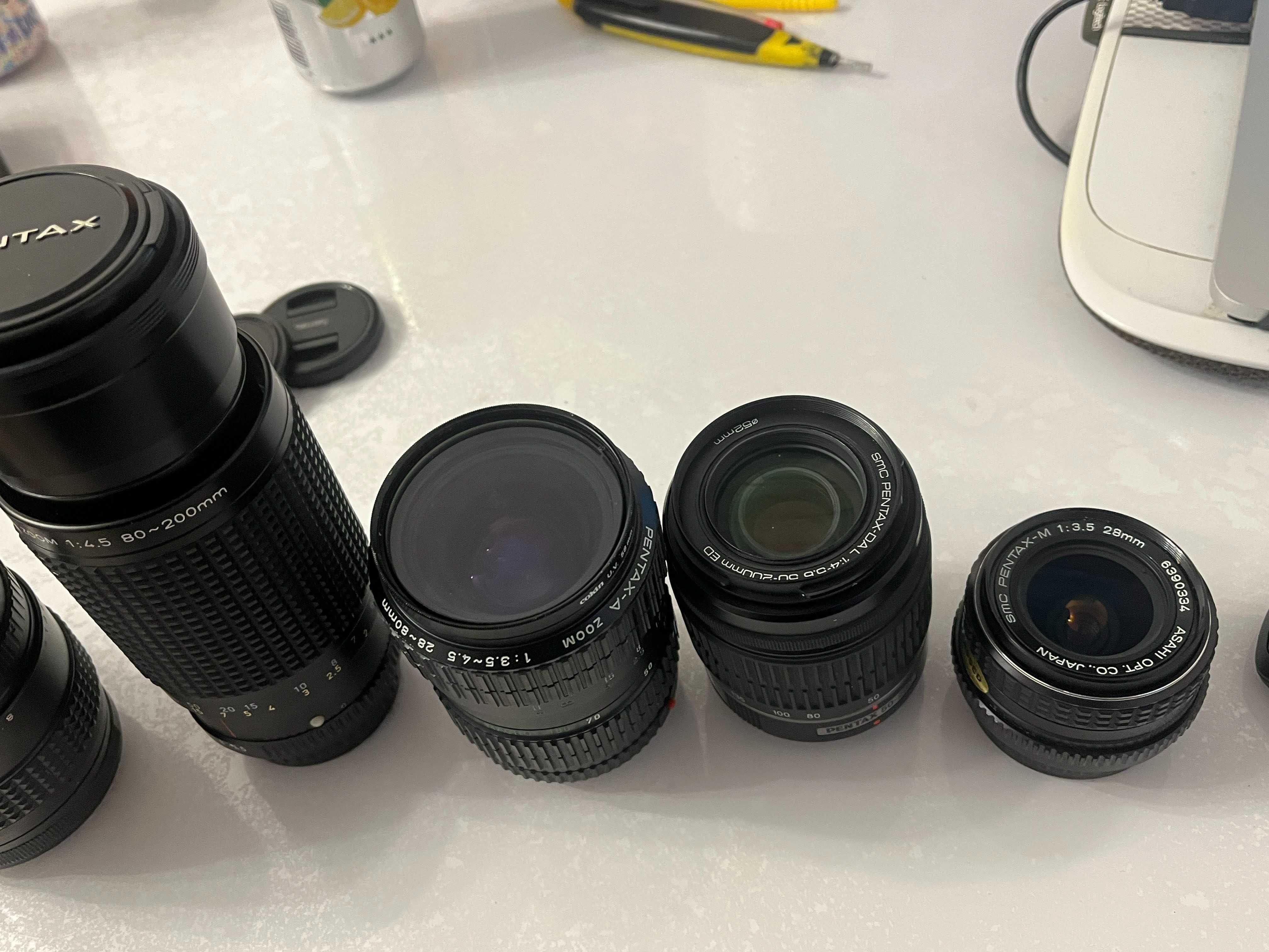 Obiective K montura  SMC Pentax  28mm f3,5,135mm f2,8 ,28-80, 80-200mm