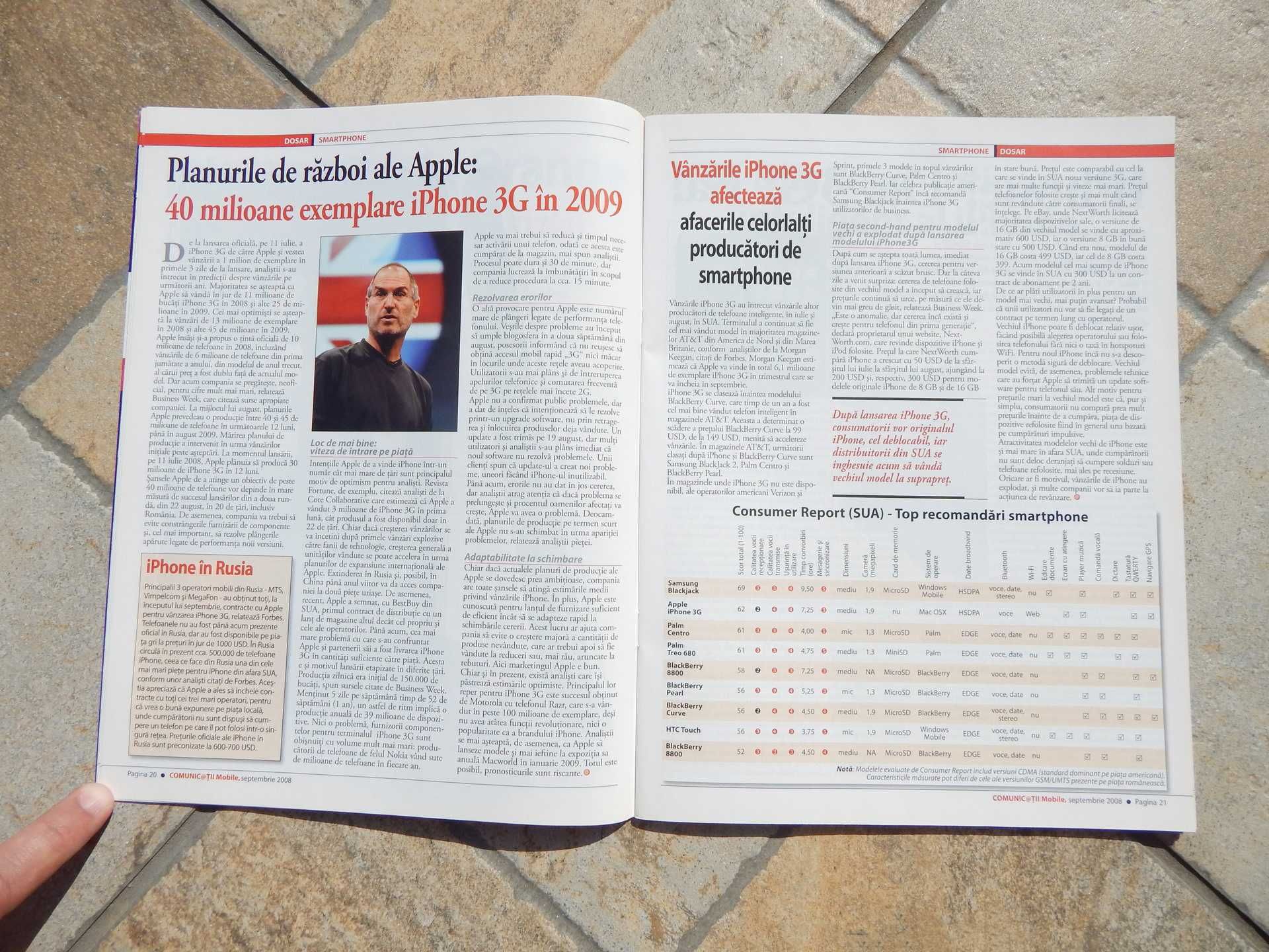 Revista Comunicatii Mobile, editia 88, sept. 2008 - revista afacerilor