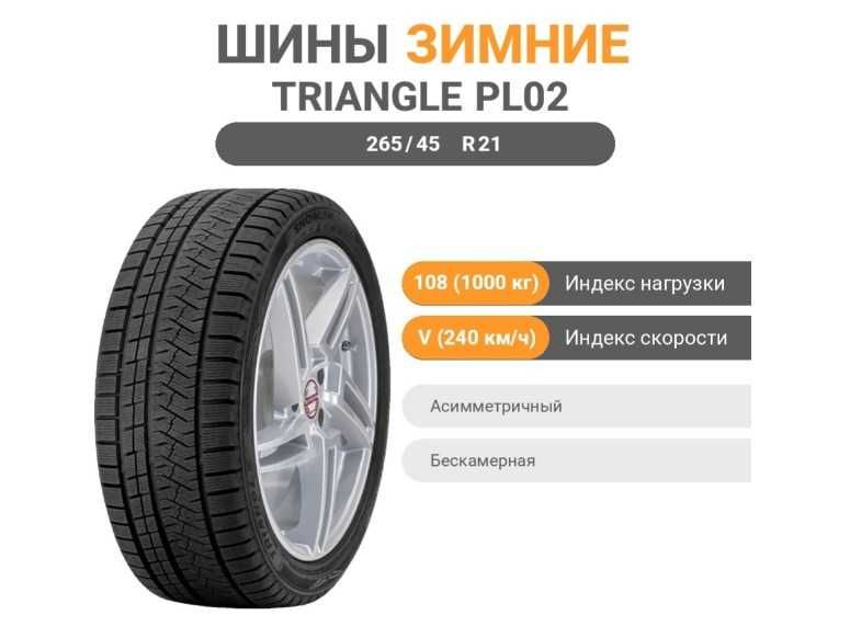 Зимние шины Triangle PL02 265/45 R21 108 V без шипов